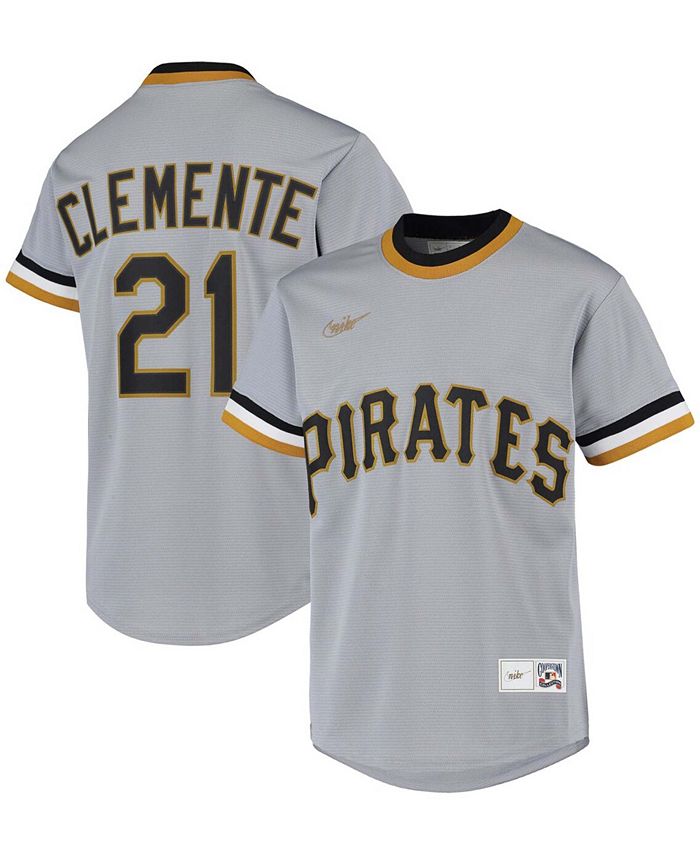 Nike Big Boys and Girls Roberto Clemente Gray Pittsburgh Pirates Road  Cooperstown Collection Player Jersey - Macy's