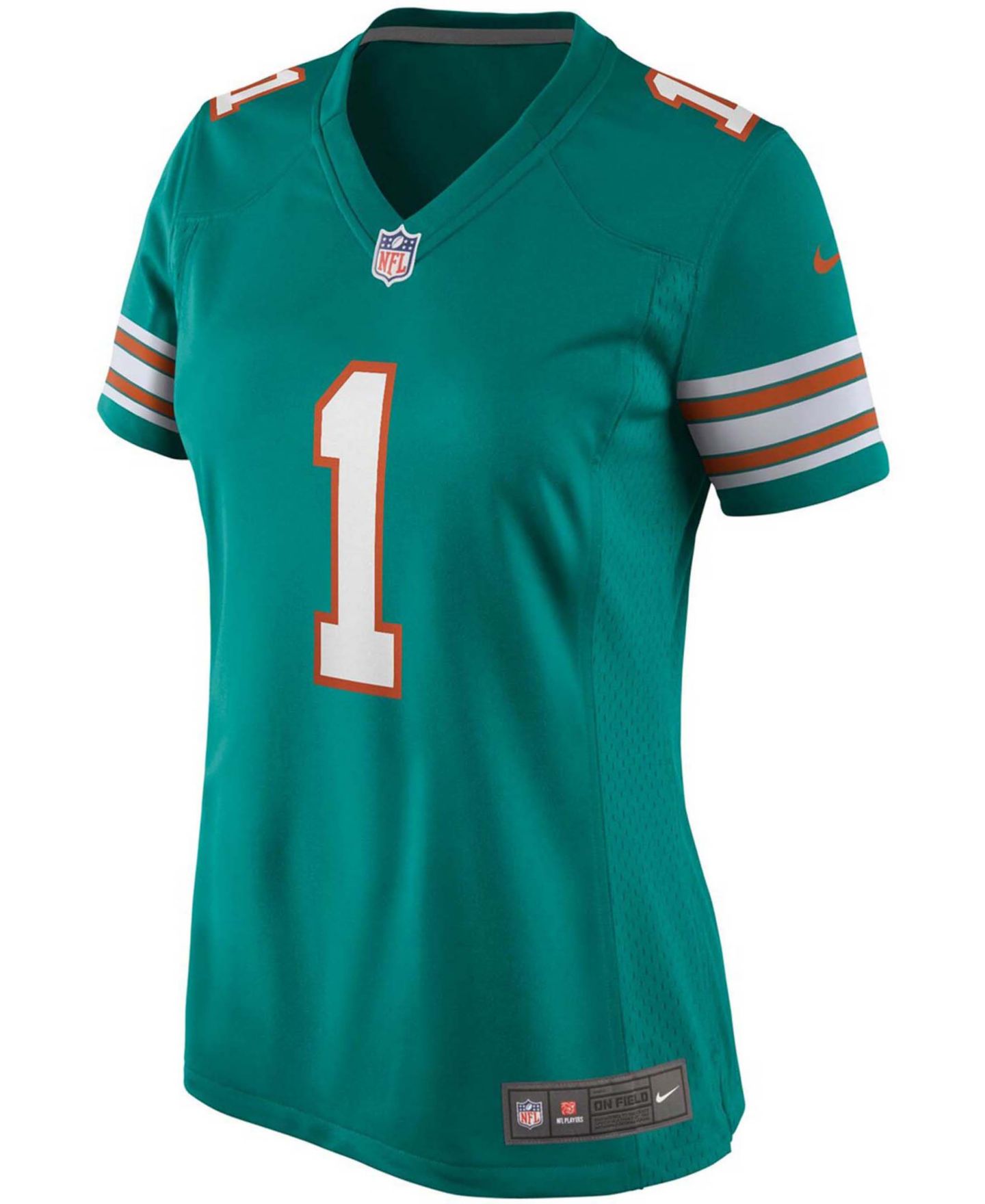 Женский топ Nike Tua Tagovailoa Miami Dolphins Alternate Game Jersey, цвет: Аквамариновый — фото 2