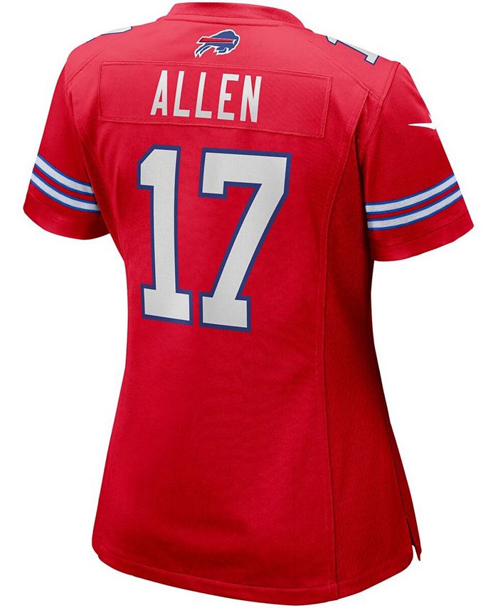 Nike Women's Josh Allen Red Buffalo Bills Alternate Game Jersey Macy's