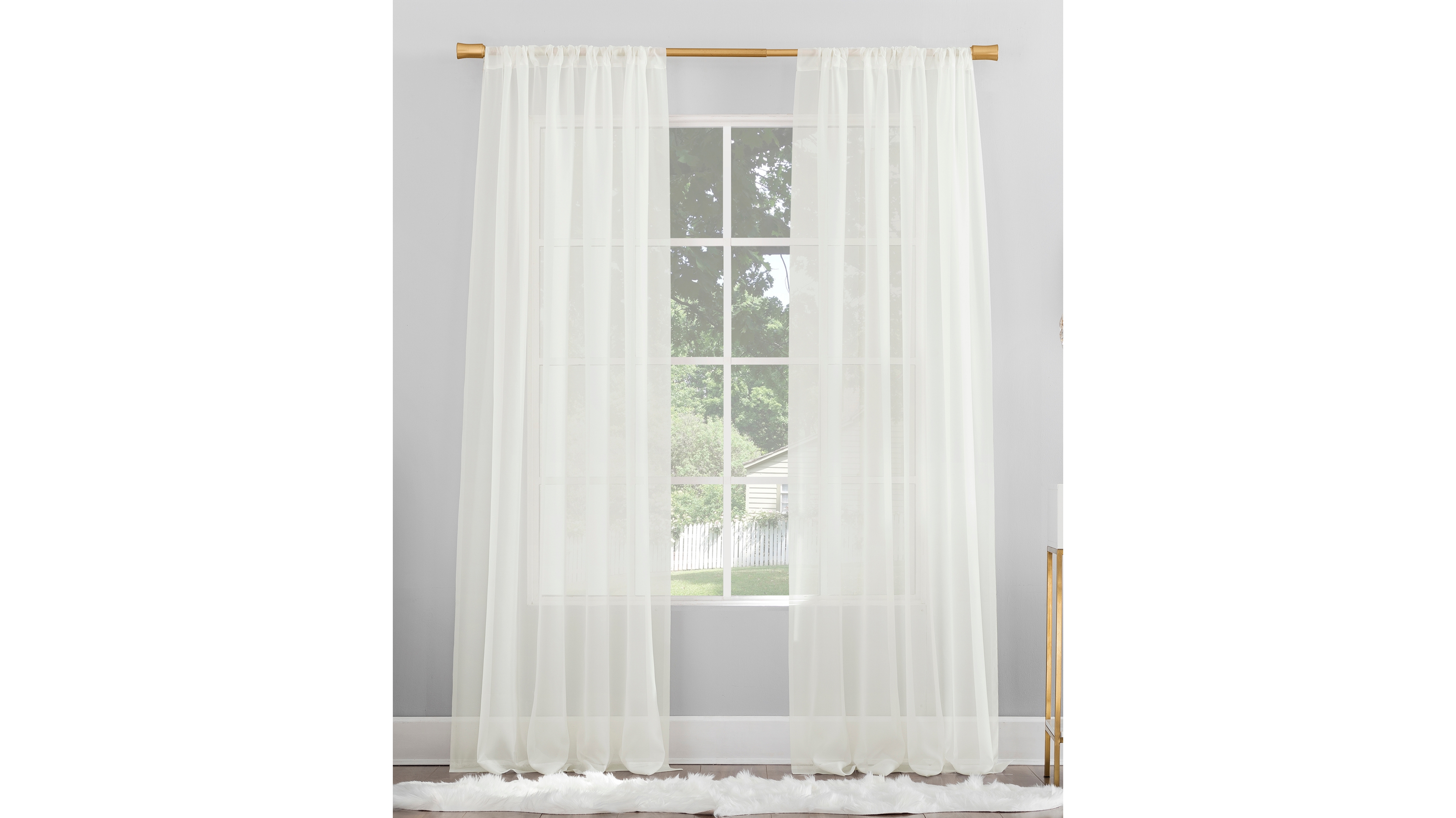 Mallory Sheer Voile Rod Pocket Curtain Panel