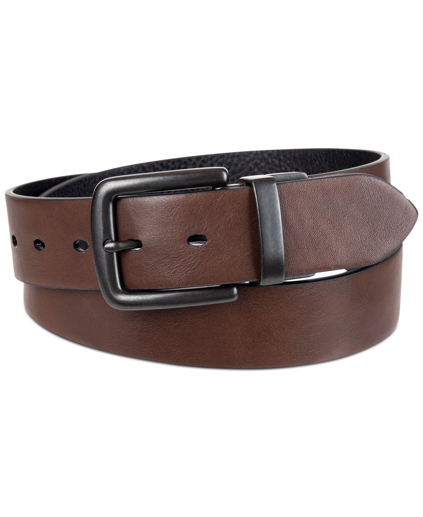 Мужской ремень Levi's Reversible Belt, цвет: Чёрный / Коричневый — фото 2