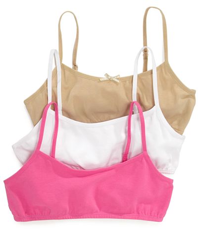 Maidenform Girls' 3-Pack Crop Bras