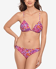 Juniors' Flower Child Molded Push-Up Bikini Top & Hipster Bottoms, Created for Macy's	