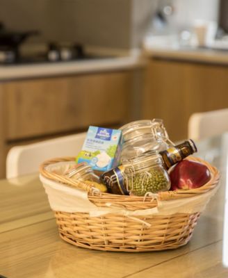 Oval Willow Basket with Double Drop Down Handles