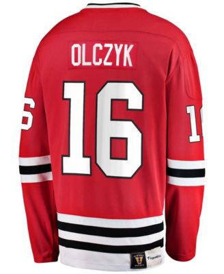 Men's Eddie Olczyk Red Chicago Blackhawks Premier Breakaway Retired Player Jersey
