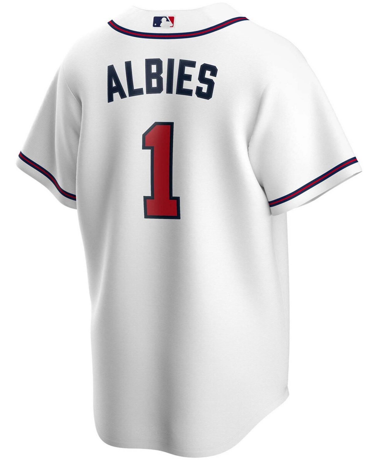 Men's Ozzie AlbiesAtlanta Braves Home Replica Player Name Jersey - White