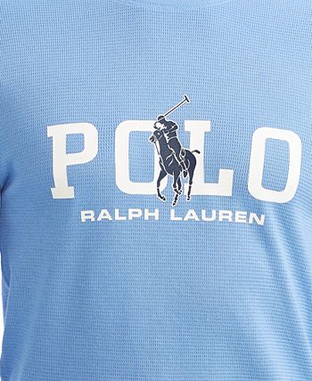 Polo Ralph Lauren Men's Big & Tall Waffle-Knit Logo-Print Long-Sleeve ...