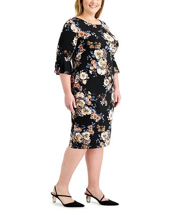 Connected Plus Size Printed Sheath Dress - Macy's