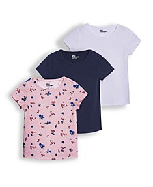 Big Girls Short Sleeve Basic T-shirt Bundle, Pack of 3, Created for Macy's