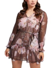 Veronica Sheer Floral-Print Dress