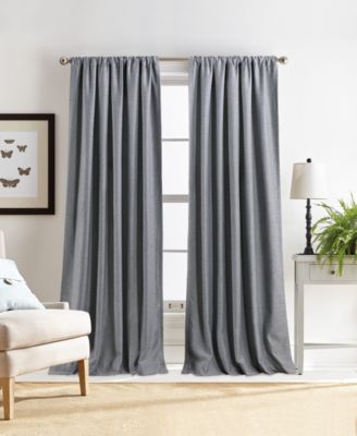 Martha Stewart Collection Clarkson Poletop Lined Panel Pairs Created For Macys In Gray