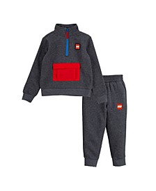 Toddler Boys Half-Zip Pullover and Pants, 2 Piece Set