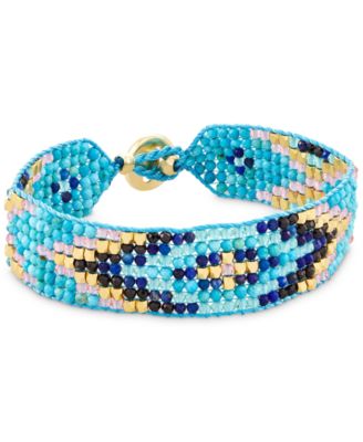 Kendra Scott - 14k Gold-Plated Mixed Gemstone Beaded Flex Bracelet