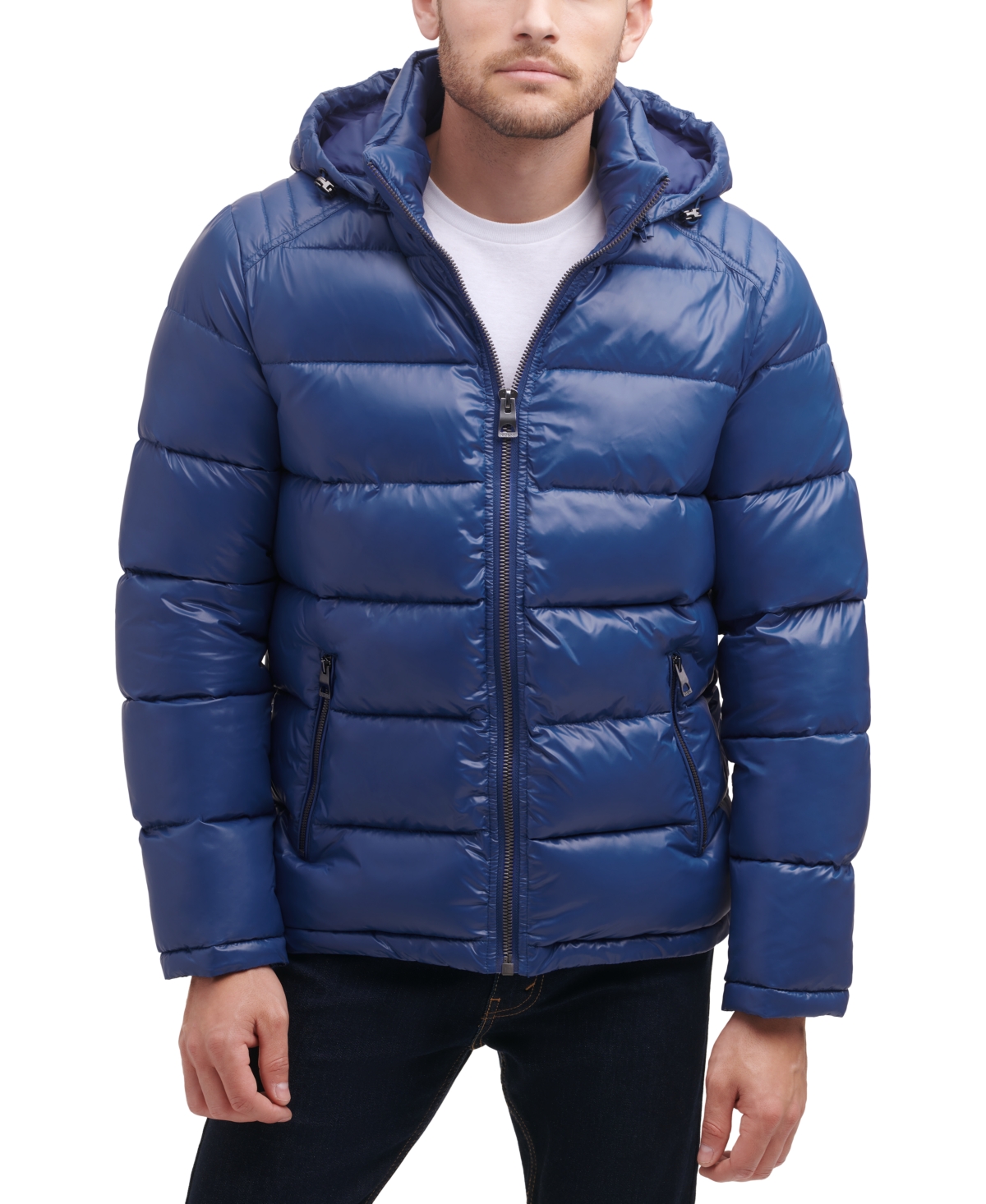 Guess Men s Medium Weight Packable Puffer Jacket in Yellow Smart