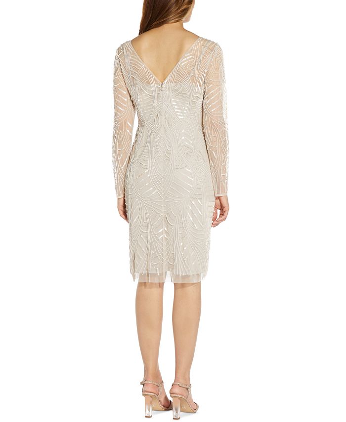 Adrianna Papell Embellished Sheath Dress - Macy's
