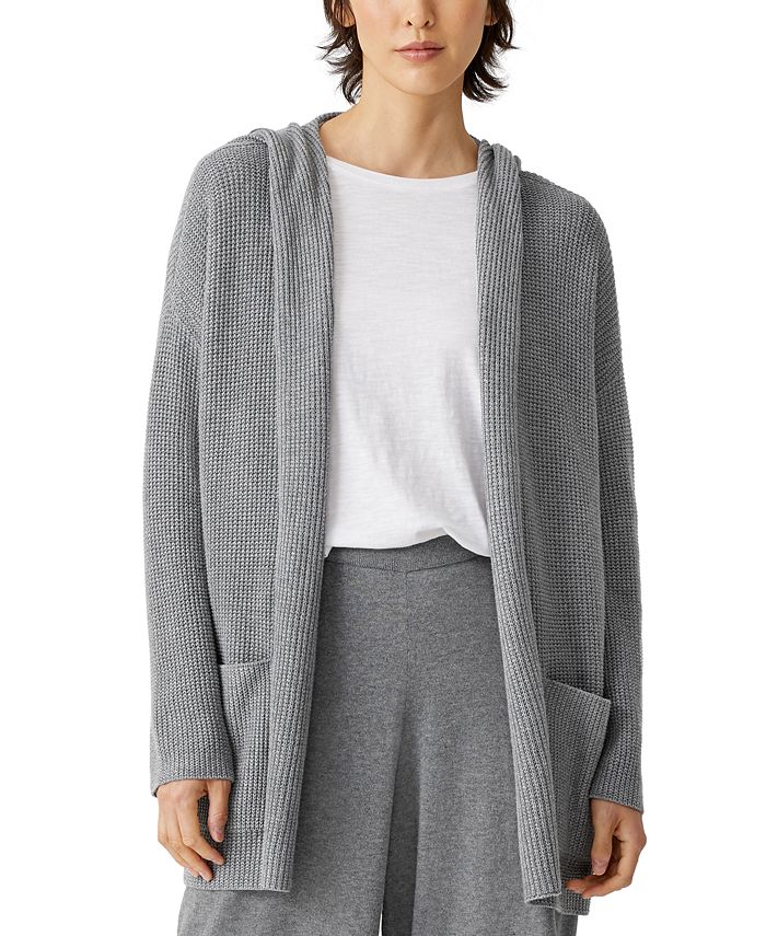 Cotton hooded cardigan online