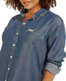 Pauleta Button-Front Denim Top