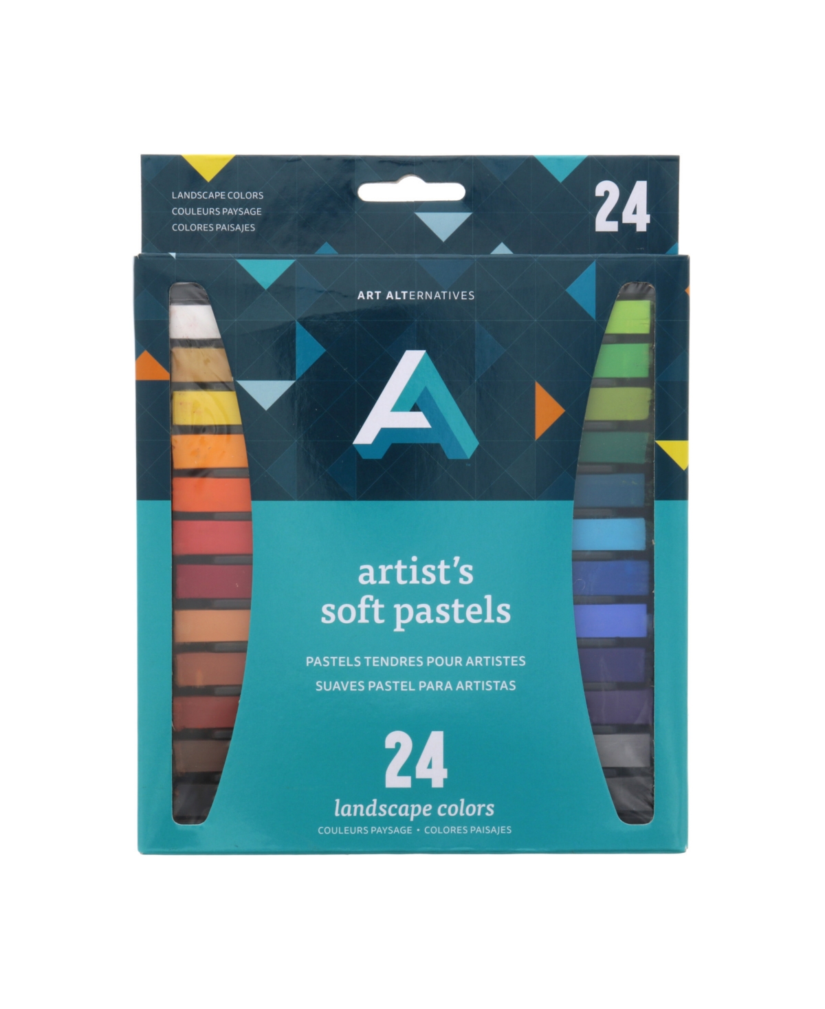 Artist Soft Pastel Stick Set, 24 Pieces - Multi