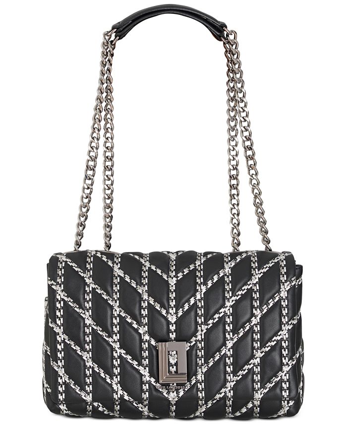 KARL LAGERFELD PARIS Quilted Lafayette Medium Leather Shoulder Macy's