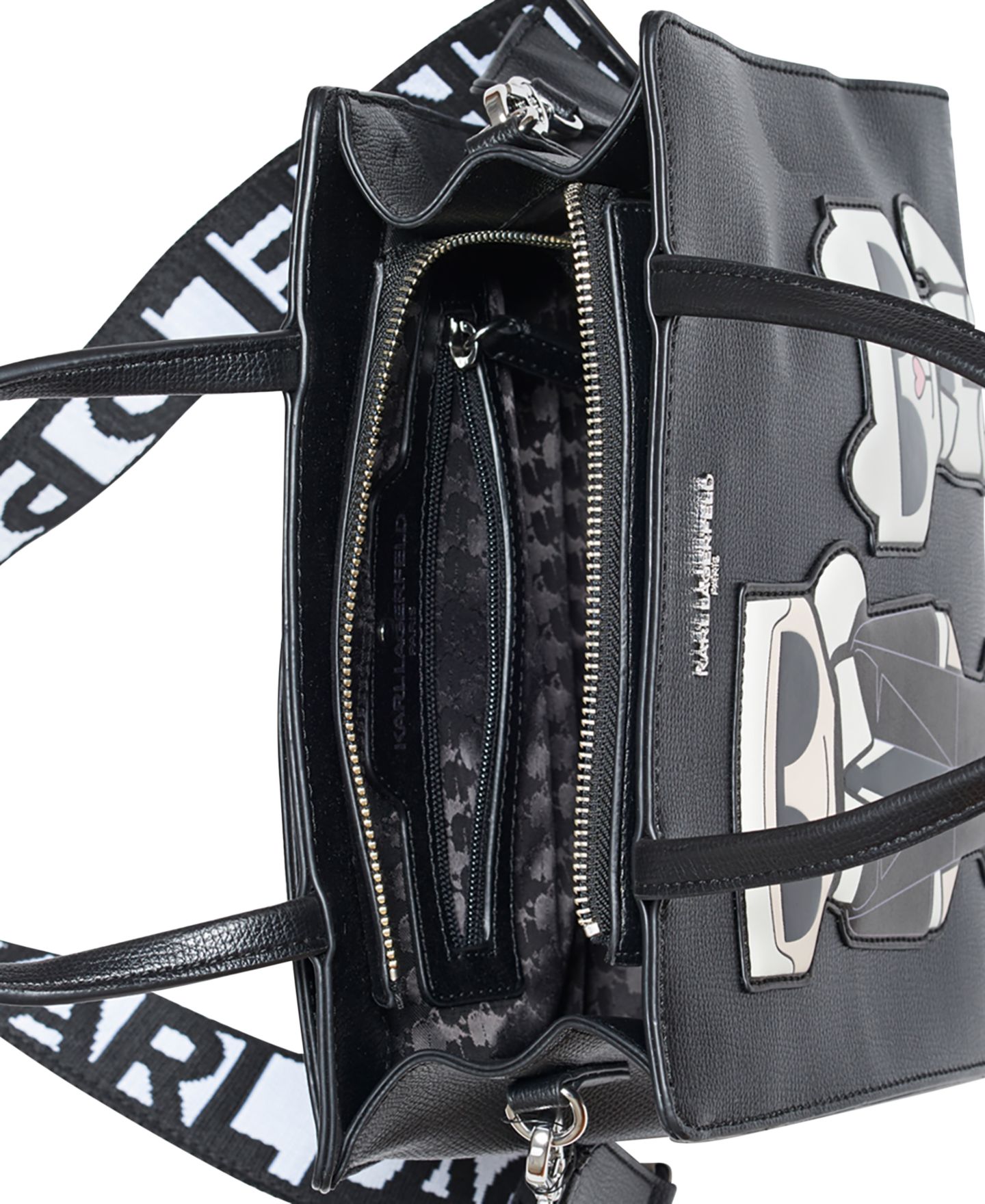 Женская сумка KARL LAGERFELD PARIS Maybelle Satchel, цвет: Чёрный — фото 4