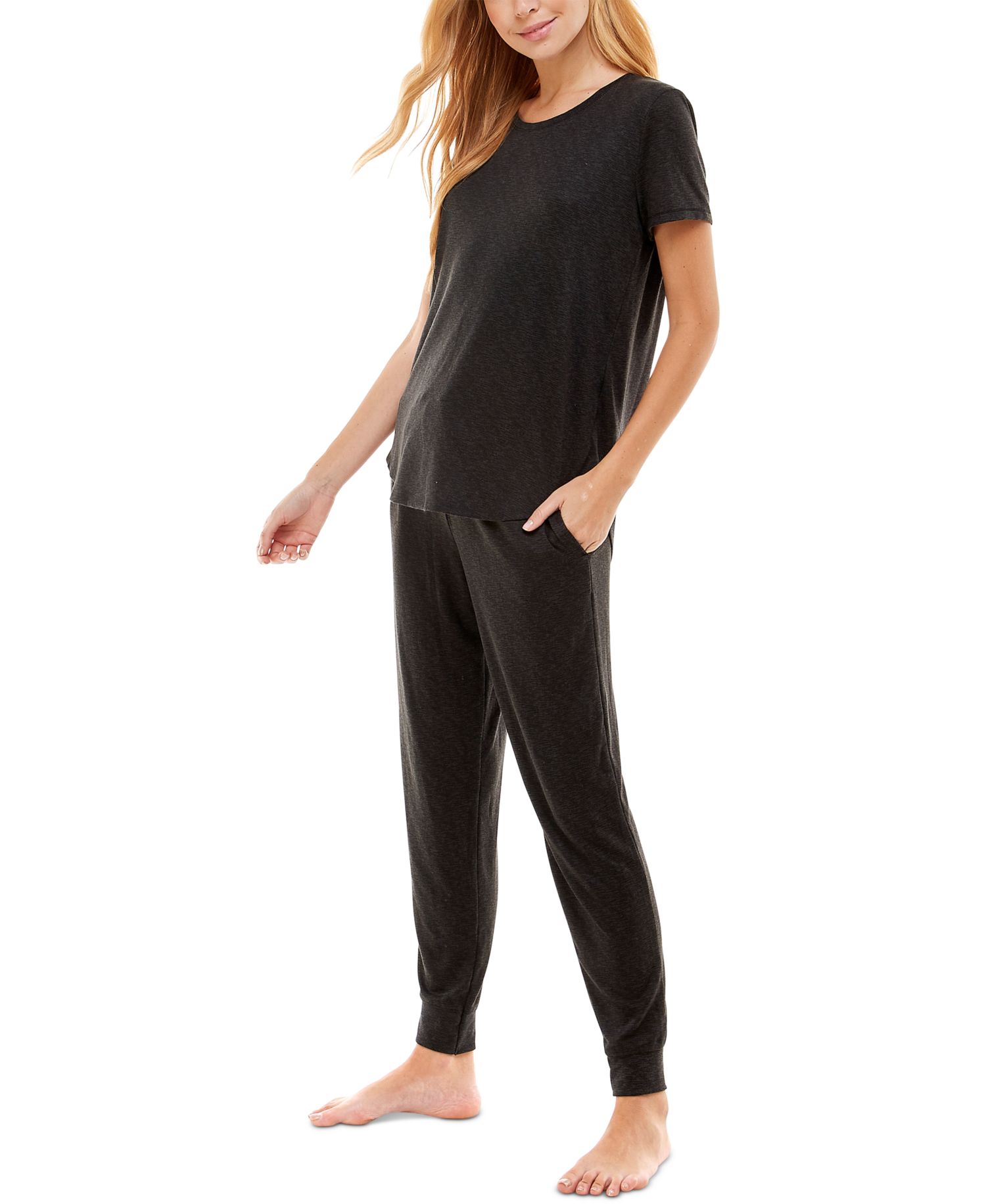 Scoop Neck T-Shirt & Jogger Pants Pajama Set