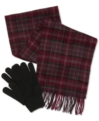 barbour mens glove and scarf set