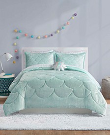 CLOSEOUT! Roxi Mermaid Crushed Velvet Comforter Sets, Created For Macy's