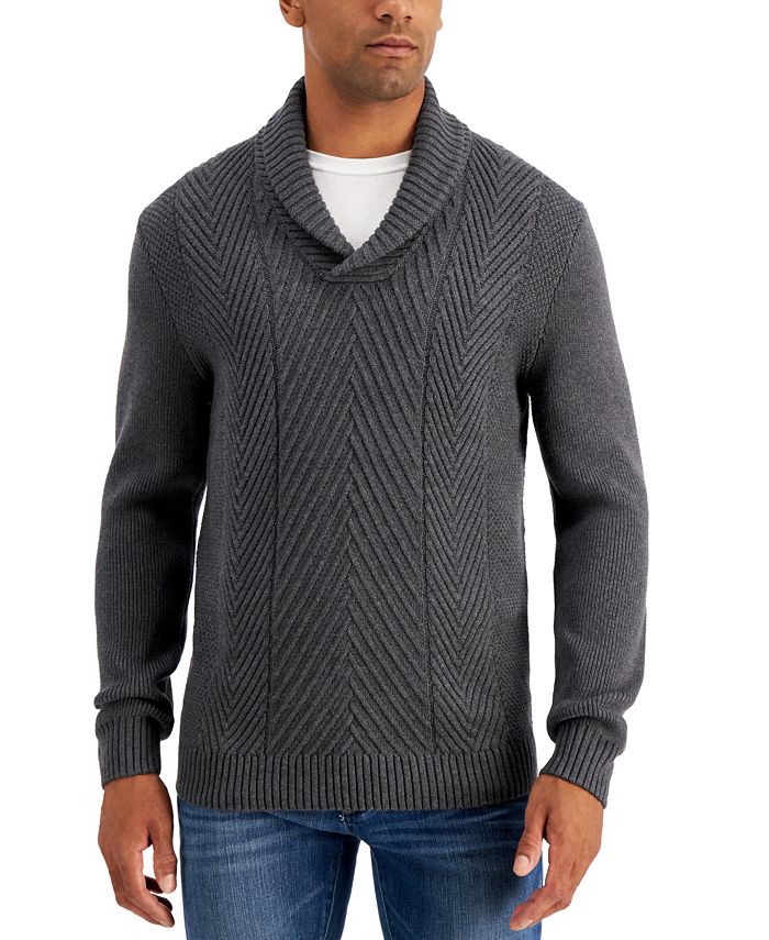 Club Room Men's Chunky Shawl Neck Sweater, Created for Macy's & Reviews ...