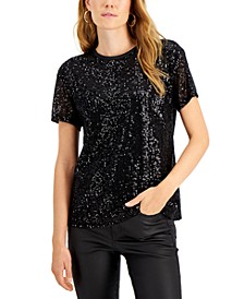 Sequin T-Shirt, Created for Macy's