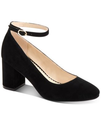 macy's black suede pumps