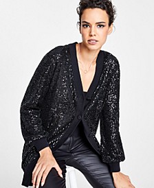 Oversized Sequin Cardigan, Created for Macy's