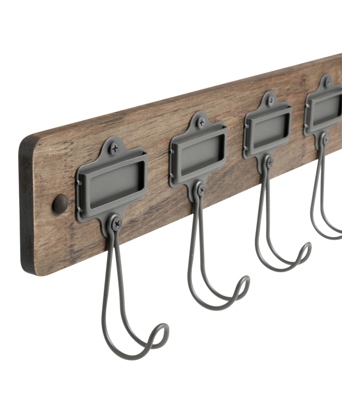 Shop Spectrum Vintage-inspired Living Wall Mount 5 A-hook With Nameplates In Aged Gray And Industrial Gray Pc