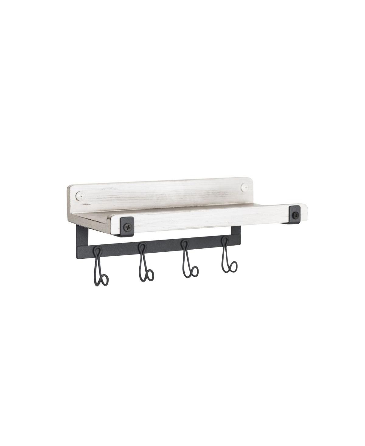 Shop Spectrum Rowan Wall Mount Valet Hook Station In White Wash And Industrial Gray