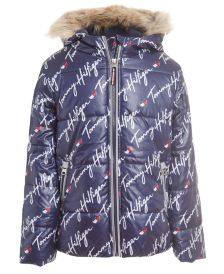 Big Girls Printed Logo Puffer Jacket