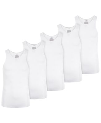 Alfani - Men's 5-Pk. Moisture-Wicking Solid Tanks