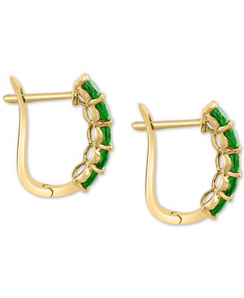 EFFY Collection - Tsavorite Leverback Hoop Earrings (1-3/4 ct. t.w.) in 14k Gold