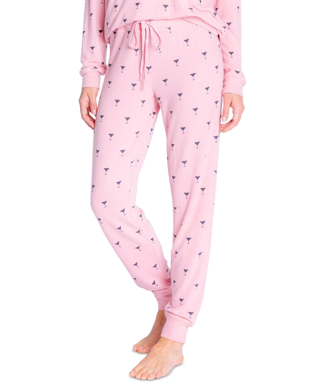 Insomniax Butter Jersey Jogger Pajama Pants In Blush ModeSens