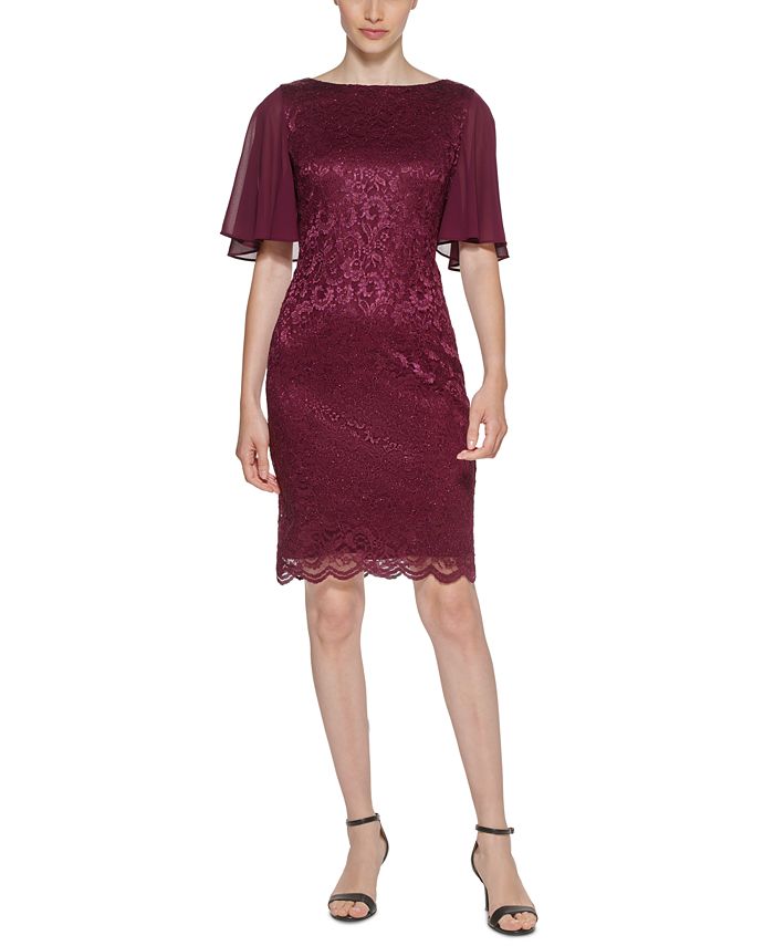 Jessica howard petite discount scalloped lace dress