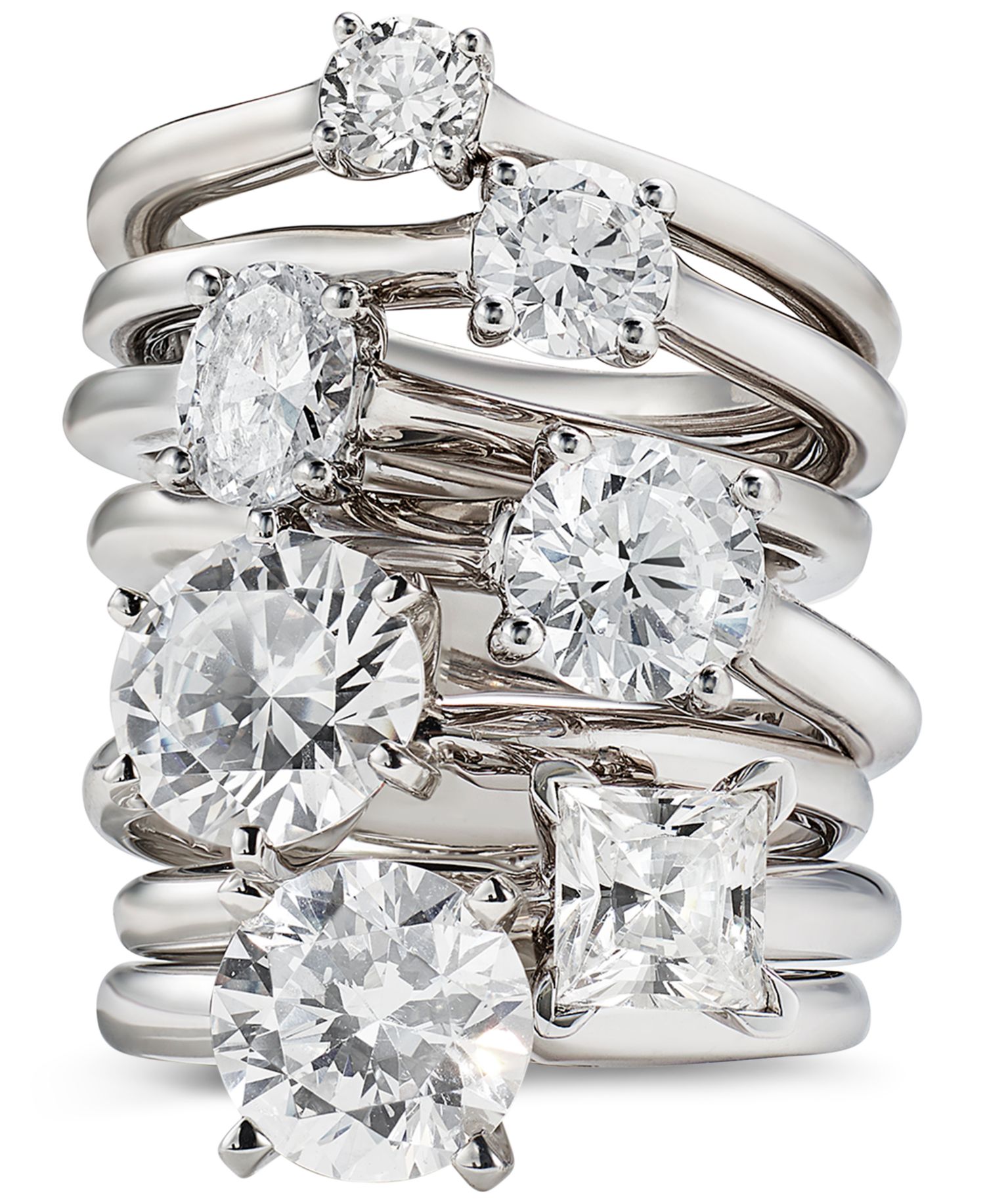 Diamond (1 ct. t.w.) Princess Engagement Ring in 14k White, Yellow or Rose Gold