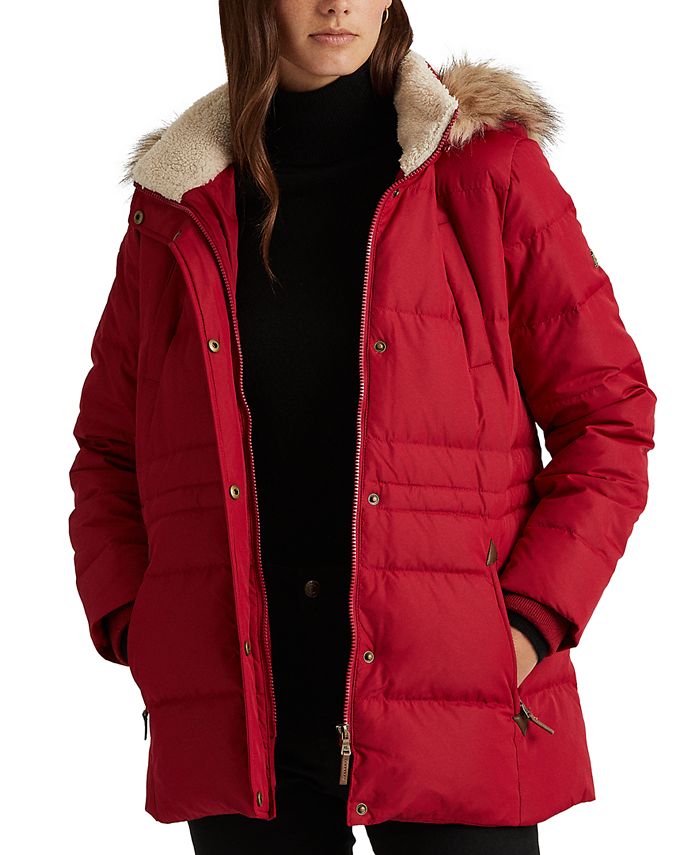 Lauren Ralph Lauren Women's FauxFurTrim Hooded Down Puffer Coat