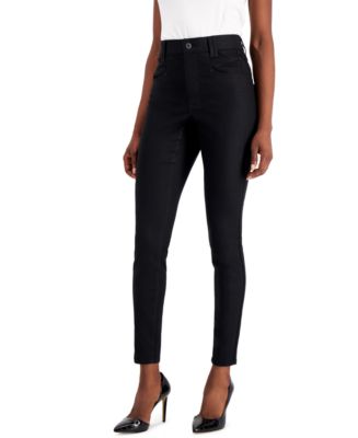 INC International Concepts Coated High Rise Skinny Jeans, Created for ...