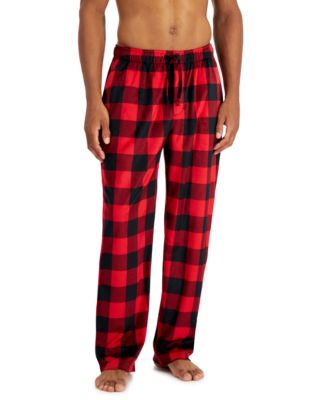 red buffalo check men's pajama pants