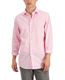 Men's Slim Flit Floral Stretch Dress Shirt, Created for Macy's