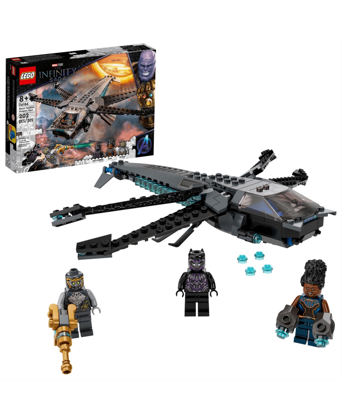 UPC 673419339544 product image for Lego Black Panther Dragon Flyer 202 Pieces Toy Set | upcitemdb.com