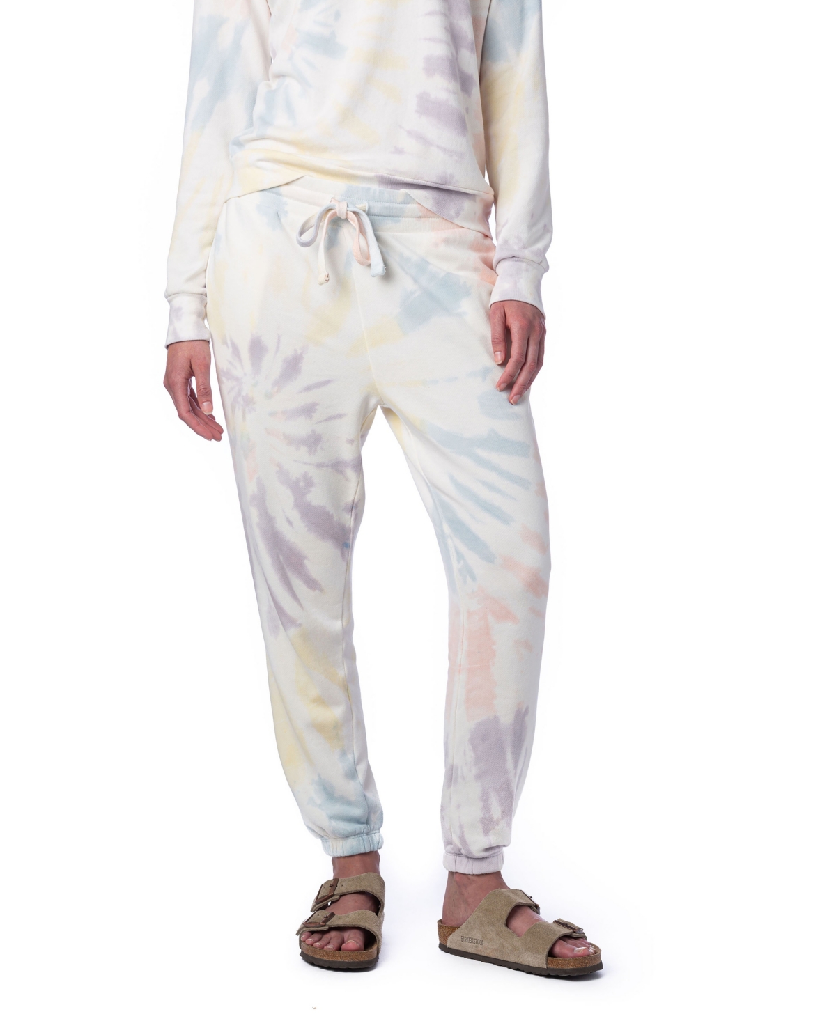 Women's Washed Terry Classic Sweatpants - Spectrum Spiral Tie Dye