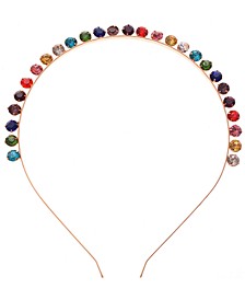 Gold-Tone Multicolor Crystal Headband, Created for Macy's