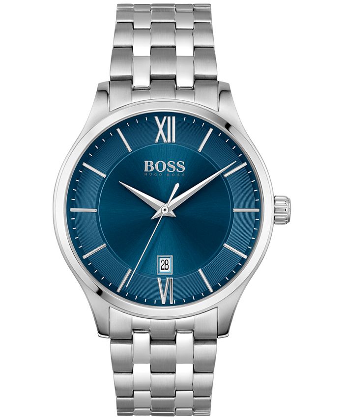 BOSS Men s Elite Stainless Steel Bracelet Watch 41mm Macy s