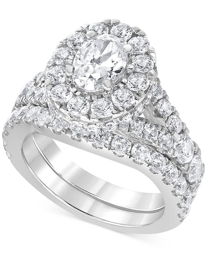 Macy's Diamond Solitaire Engagement Ring (4 ct. t.w.) in 14k White