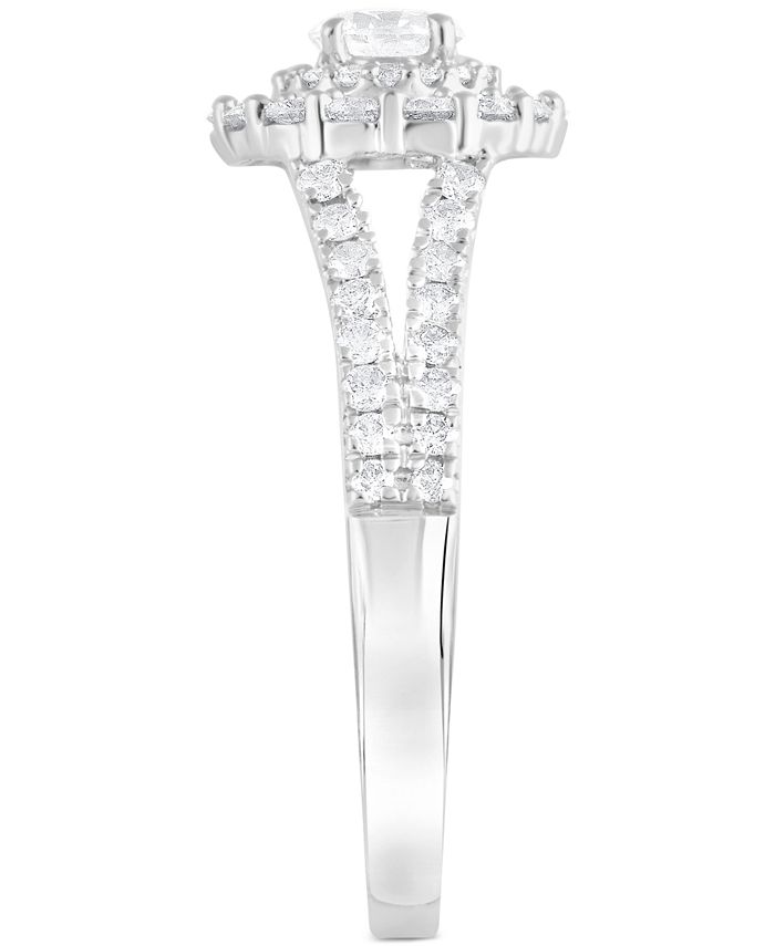 Macy's - Diamond Double Halo Ring (1 ct. t.w.) in 14k White Gold