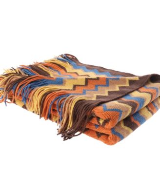 Multi-Color Chevron Pattern Throw, 60" x 50"